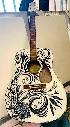 Mexican Hand-Painted Guitar
