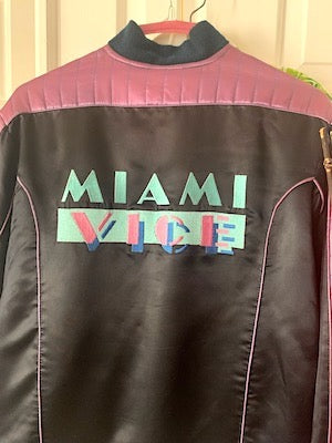 Vintage 1980s Miami Vice Bomber Jacket