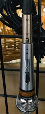 Vintage Microphone Floor Stand with attached Microphone w Cable
