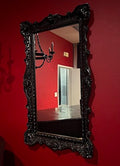 Vintage Ornate X Large Black Gothic Mirror
