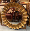 Gold and Black Ruffles Large Wall Mirror