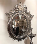 Mexican Tin Art [hojalata] Ornate Mirror In Portrait