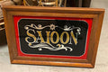 Vintage Large Saloon Tavern Mirror Art