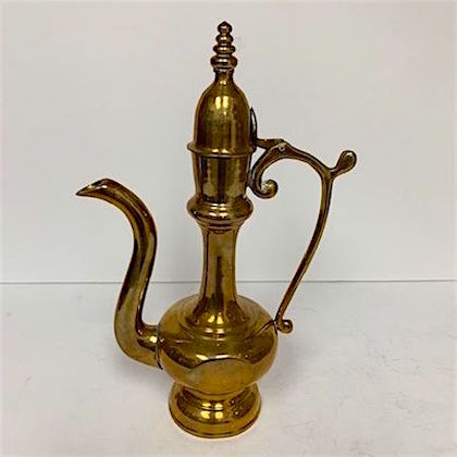 Vintage Middle Eastern Brass Genie Teapot