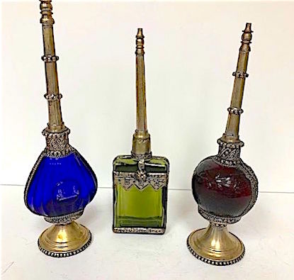 Vintage Moroccan Rose Water Bottles
