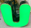 Neon LED "U" Green Letter