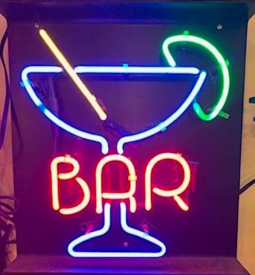 Neon Margarita Bar Retail Sign - Plug In