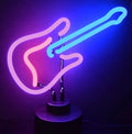 Neon Guitar Novelty Table Sculpture
