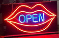 Neon Open Sign "Lips Don't Lie" - Plug In