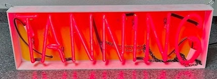 NEON Retail "Tanning" Hanging Sign Plug In