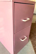 1970s Pink Metal Filing Cabinet 2-Drawer