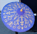 Purple & Gold Paper Parasol