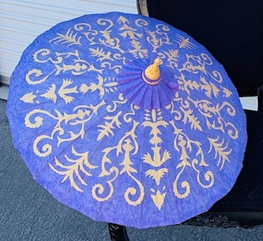 Purple & Gold Paper Parasol