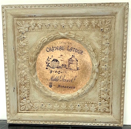 "Chateau Latour" Distressed Metal Wall Decor