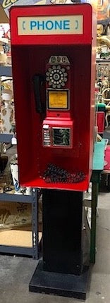 Vintage 1980s Walk Up Pedestal Phone Kiosk