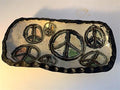 Handmade Studio Pottery Peace Sign Bowl with Feet