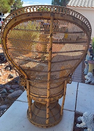 60s Vintage Emmanuelle Throne Peacock Chair