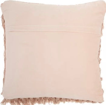Shag Braided Blush Color Throw Pillow