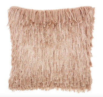 Shag Braided Blush Color Throw Pillow