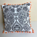 Boho Print Square Tassel Pillows