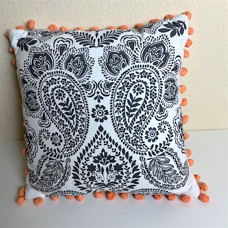 Boho Print Square Tassel Pillows