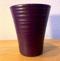 Vintage Planter Germany Eggplant Glazed Ribbed