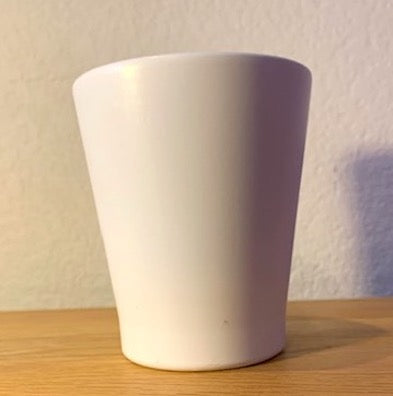 Vintage Planter Germany White Glazed Ribbed