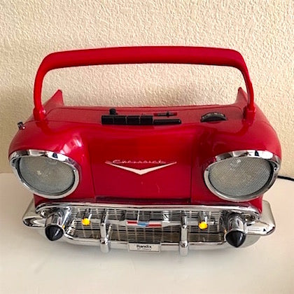 Retro 1957 Red Chevy Radio & Cassette Player