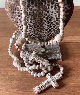 Rustic Handmade Clay Beads Rosary