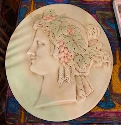 Greek Roman Lady Disc Plaque