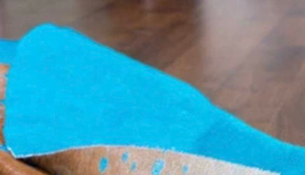 Turquoise Freckles Acid Wash on Brown Cowhide Rug