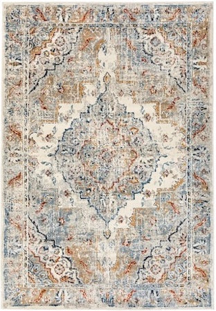 "Dahlila" Vintage Style Low-Pile Rug