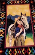 Skyhawk "Vintage Cowgirl" Accent or Wall Rug
