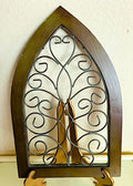 Architectural Cathedral Wood & Metal Wall Arch Decor