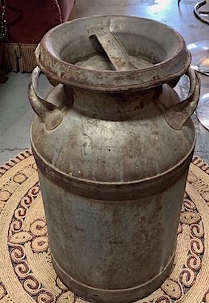 Large Rustic Milk Can with Great Patina