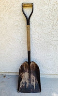 Rustic with Patina Metal and Wooden Industrial Shovel