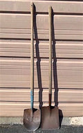 Rustic Vintage Farm Shovels with Wooden Handles