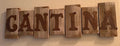 Rustic Wood and Metal CANTINA Sign