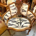 Vintage Carved Hand-Painted Small Settee