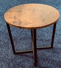 Round Wooden Top Side Table