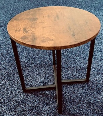 Round Wooden Top Side Table