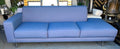 Mid Century Modern Style “Lola” French Blue Linen Sofa