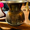 Vintage Brass Spittoon Pony Express Cut Plug Chewing Tobacco Logo