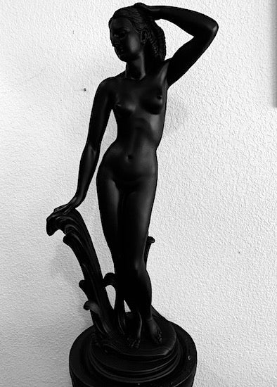 Nude Lady Statue on Pedestal