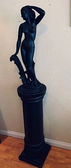 Nude Lady Statue on Pedestal