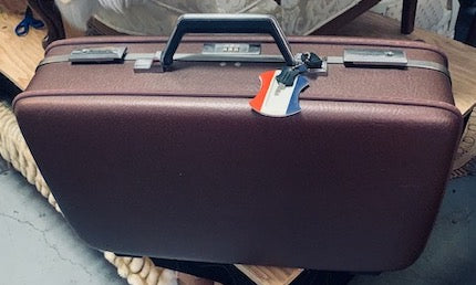 Vintage Hardside American Tourister Plum Suitcase