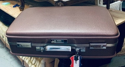 Vintage Hardside American Tourister Plum Suitcase