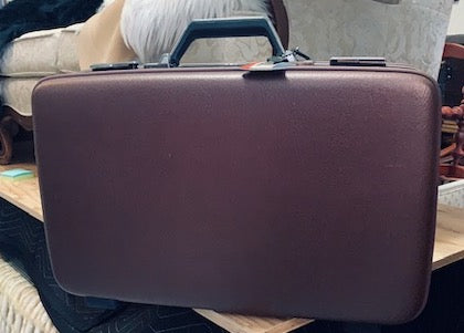 Vintage Hardside American Tourister Plum Suitcase