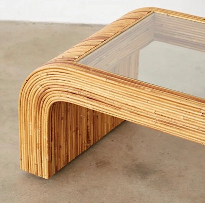 Vintage  Italian Waterfall Coffee Table