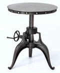 Industrial Antique Nickel Crank Bar or Coffee Tables